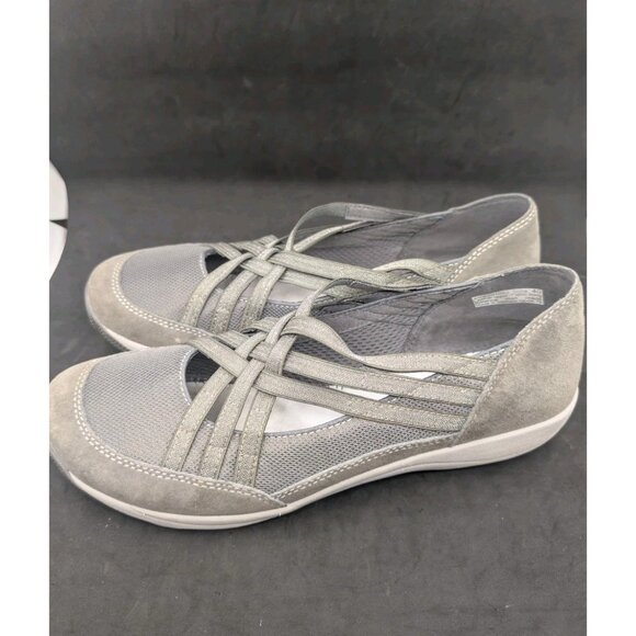 Dansko Shoes Women's Sz EU 40 US 9.5-10 Hilde Gray Suede Comfort Cross Strap - Picture 10 of 11